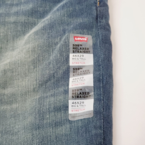 Levi's Men's 559 Big & Tall Relaxed Fit Jean's - Picture 3 of 12